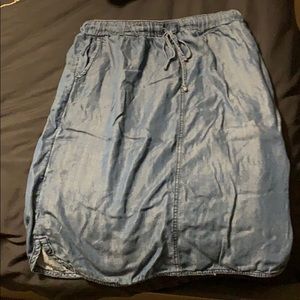 Downeast Faux Denim Skirt